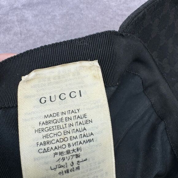 Gucci Off the Grid Black Patch Logo Black Baseball Cap Hat Medium - Picture 8 of 11